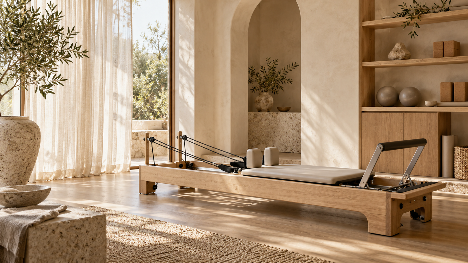 ORIEL original generated Pilates concept imagery, not an actual client studio